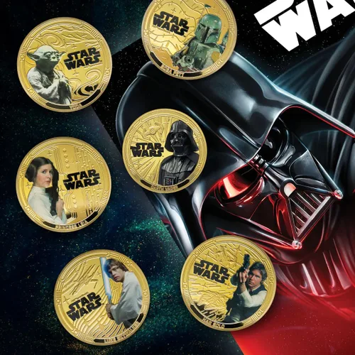 Miniatura 2 de FANTASY CLUB Colección oficial de monedas de la trilogía original de Star Wars Juego premium de 6 monedas Edición limitada certificada