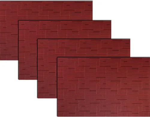 Miniatura 76 de PIGCHCY Camino de mesa de 72 pulgadas, centro de mesa, juego de manteles individuales de vinilo tejido resistente al calor lavables (champán)