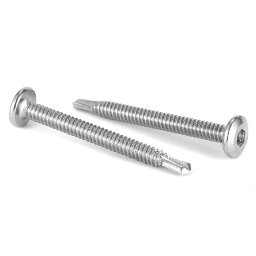 Miniatura 11 de Tornillos de chapa metálica #12 x 5/8 pulgadas, 100 tornillos de cabeza plana de acero inoxidable 410, tornillos Tek, tornillos Allen, tornillos