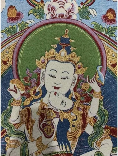 Miniatura 4 de Bordado de seda tibetano Thangka budista Vajrakila Mahāsattv Tangka Yoga Budista Tapiz colgante de pared Arte de pared Decoración del hogar Tapiz