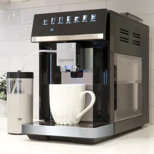 Miniatura 2 de Kenmore Cafetera Automática Completa - Con Molinillo, Espumador de Leche y Vaporizador, Tamper Automático, Máquina de Espresso Descalcificadora