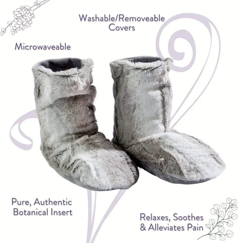 Miniatura 3 de Sonoma - Botas de spa de lavanda, para microondas, calentadas con calefacción, botines de hierbas de lujo, calentador de pies de aromaterapia a base
