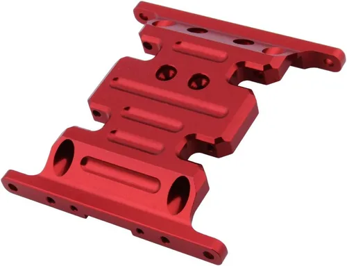 Miniatura 2 de HobbyPark Placa de deslizamiento de transmisión de soporte de marco central de aluminio para AXIAL SCX10 1/10 RC Rock Crawler Car Option Parts (rojo)