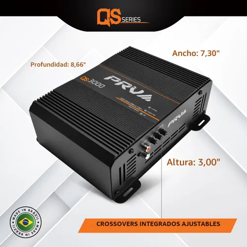 Miniatura 3 de PRV Audio QS3000 Amplificador de audio para automóvil de 1 ohmio y 3000 vatios Amplificador de audio para automóvil de rango completo HD Monoblock