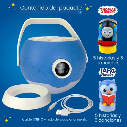 Miniatura 3 de Proyector de libros para niños, Thomas & Friends, 5 historias clásicas, lectura en voz alta, 10 canciones, luz nocturna, música relajante, cuentos