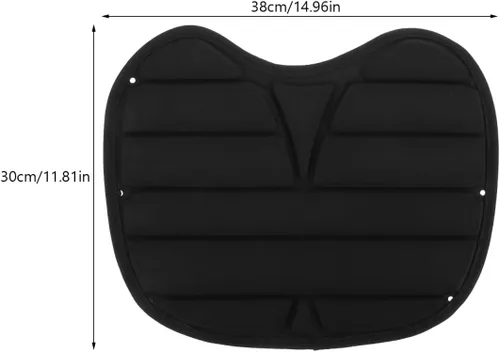 Miniatura 2 de Cojín ligero para asiento de kayak, cómodo diseño ergonómico para canoa, barco de pesca, compatible con kayaks para largas horas de remo, color negro