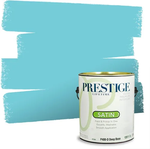 Miniatura 197 de Prestige Paints. - Base y pintura para exteriores en un solo galón, 1 galón. plano, comparable con Sherwin Williams Topsail. SW6799-PCM