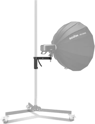 Miniatura 9 de Soporte de agarre de pistola resistente, soporte de luz rodante de fotografía de 8.2 ft/8.2 pies con ruedas y un brazo deslizante Carga máxima