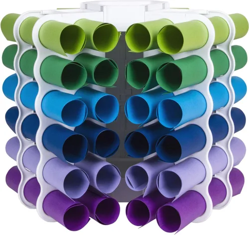ArtBin - Torre de almacenamiento (12 rollos de vinilo), color blanco Torre de almacenamiento de vinilo
