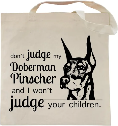 Pet Studio Art Bolso tote Don't Judge My Dog DOBERMAN