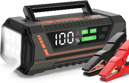 Arrancador de batería de coche 2000A 20000mAh – MaxAngel 12V portátil Jump Starter Box (hasta todo el gas o 12L Diesel), paquete de refuerzo de