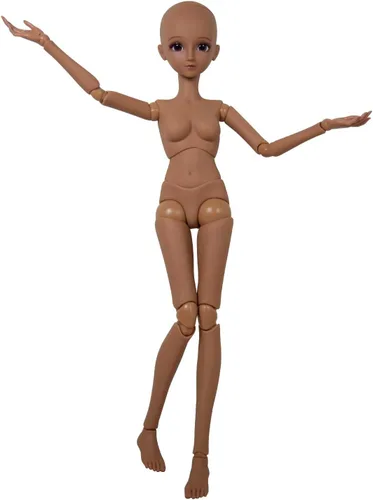 Miniatura 2 de 1/3 BJD Muñeca Tan Skin Personalizada Cuerpo de Muñeca Negro 23.6 in 24 Pulgadas Bola articulada SD Muñecas Articuladas Articulaciones Mueve PVC DIY