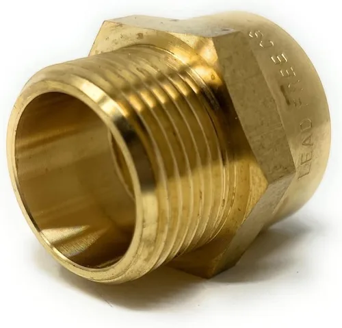 Miniatura 3 de Adaptador de latón sin plomo Cascada, rosca G británica BSPP macho a NPT hembra (1" x 1" (1 pieza))