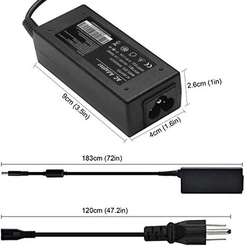 Miniatura 5 de 45 W 19.5 V 2.31 A AC adaptador cargador portátil compatible con Dell 15 5000 5551 5555 5558 7558 7595 13-7000 7378 7352 7348 11-3000 15-500000000
