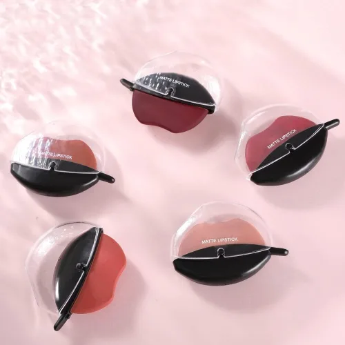 Miniatura 8 de DAGEDA Juego de lápices labiales mate de 3 colores, lápiz labial de terciopelo mate, lápiz labial perezoso, de larga duración, alta pigmentación