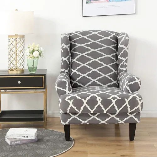 Miniatura 9 de GULI Wingback - Funda para silla de 2 piezas, fundas para silla de sillón, fundas de elastano para sofá, protector de muebles, lavable a máquina