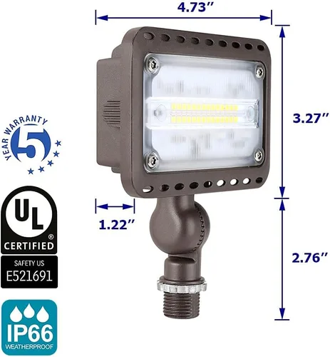 Miniatura 3 de Luces de patio trasero de seguridad para exteriores, 3ª generación de 16 W, luces de paisaje con certificación UL, luz de inundación LED de 1600
