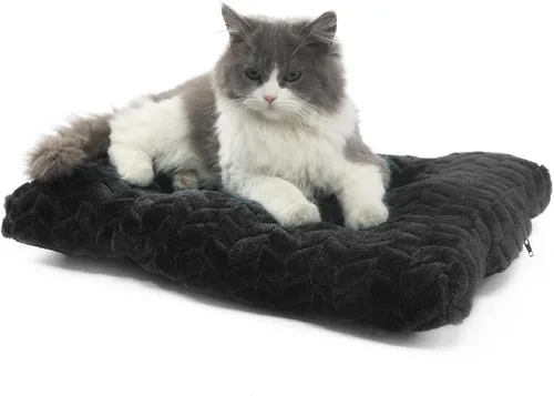 Miniatura 11 de Cama Lavable para Jaula de Perro de 18 Pulgadas Pequeña Antideslizante Impermeable Cálida Acogedora Suave para Mascotas Cachorros, Almohadas