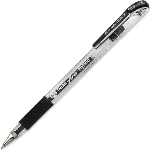 Miniatura 11 de Pentel Arts Hybrid Technica - Bolígrafo de 0.012 in, punta ultrafina, tinta negra, paquete de 1 unidad (KN103BPA)