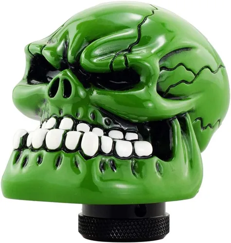Miniatura 14 de Pomo para palanca de cambios automática con forma de calavera, color negro