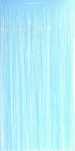 Miniatura 55 de Allgala 4PK Metálico Oropel-Fiesta Foto Telón Cortinas Puerta Franja Decoración-Turquesa-BD52312