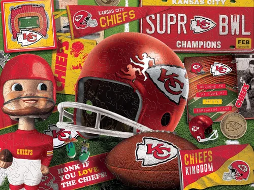 Miniatura 7 de YouTheFan Rompecabezas de madera de la serie Retro de la NFL, 17.75 x 13.25 pulgadas, 333 piezas