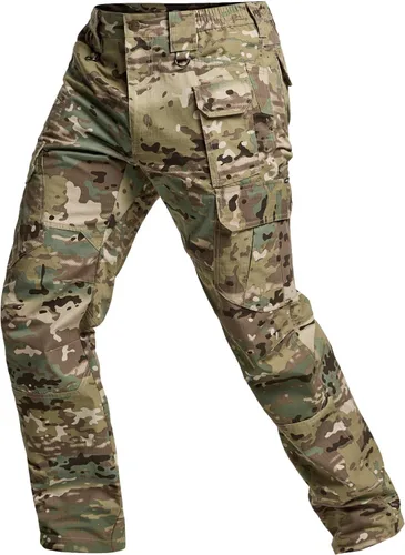 Miniatura 9 de CQR Pantalones tácticos para hombre, resistentes al agua, pantalones cargo Ripstop, ligeros EDC trabajo, senderismo, ropa para exteriores