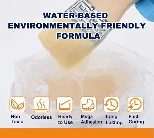 Miniatura 2 de Sellador líquido impermeable de 35 onzas, revestimiento impermeable invisible transparente, adhesivo de reparación a base de agua antifugas