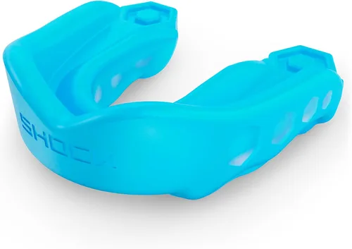 Miniatura 20 de Shock Doctor Gel Max - Protector bucal, protección resistente y ajuste personalizado, juvenil, frambuesa azul