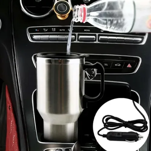 Miniatura 2 de KIMISS - Caldera para automóvil, 12 V, taza de viaje para calefacción de automóvil, hervidor eléctrico, gran capacidad, a prueba de fugas