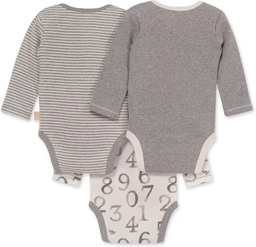 Miniatura 2 de Burt's Bees Baby Body unisex para bebé, paquete de 3 unidades de manga larga y corta, 100% algodón orgánico