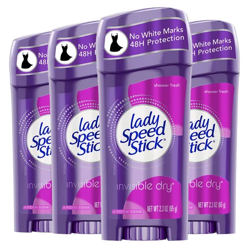 Miniatura 10 de Lady Speed Stick Desodorante antitranspirante para mujer, protección contra el sudor y el olor 72 HR, secado invisible, aroma fresco de ducha, barra