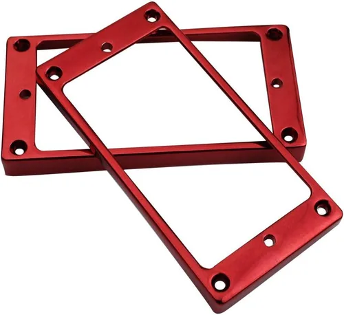 Miniatura 10 de Guyker Juego de anillos de montaje Humbucker de metal con parte inferior curvada, reemplazo de marco de cubierta de puente y cuello, compatible