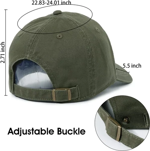 Miniatura 6 de Gorra de béisbol unisex de algodón liso en blanco para papá, ajustable, estilo vintage