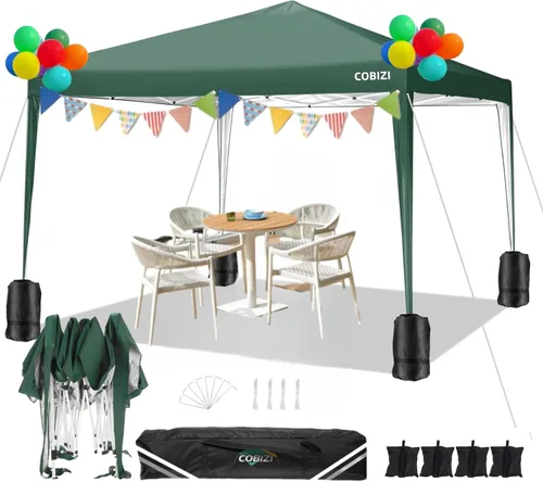 Miniatura 34 de COBIZI - Toldo desplegable de 10 x 20 pies con 6 paredes, impermeable y con protección UPF 50+, ideal para bodas, fiestas, eventos al aire libre