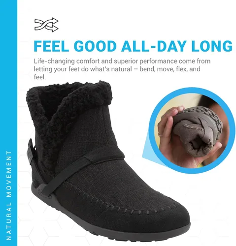 Miniatura 7 de Xero Shoes Ashland Womens Fall Boots, Vegan Casual Boots with a Soft Hemp Upper and a Cozy Faux Shearling Collar