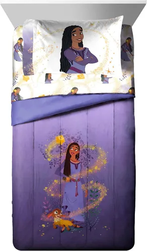 Miniatura 2 de Juego de edredón completo Disney Wish - Juego de cama de 7 piezas que incluye juego de sábanas y fundas para almohadas - Ropa de cama para niños