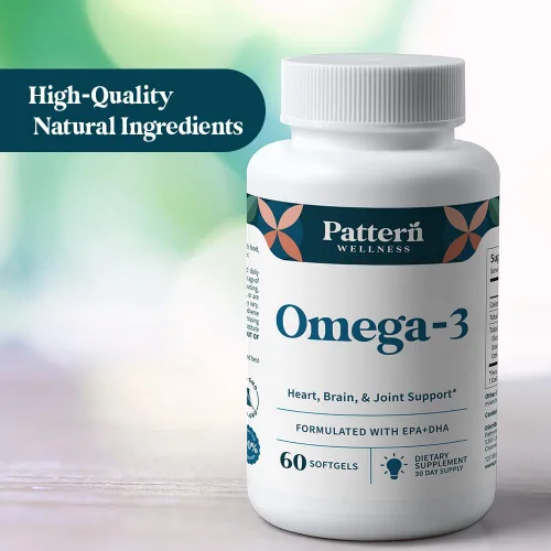 Miniatura 8 de Pattern Wellness Omega 3 cápsulas blandas – Fórmula de aceite de pescado puro – Ayuda a mantener la salud del cerebro, corazón y articulaciones