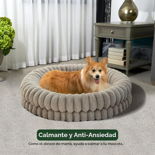 Miniatura 3 de BALANCE Cama de relajación de rosquilla para perros de lujo, camas redondas para perros grandes de 36 pulgadas, lavables, camas ortopédicas