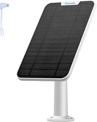 Miniatura 7 de Panel solar compatible con Eufycam 3/3C/2C/2C Pro/2/2 Pro/E20/E40/E/S40/S220/L40/L20, con cable de carga impermeable de 13.1 pies, IP65 resistente a