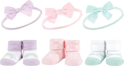 Miniatura 19 de Hudson Baby Conjunto de regalo de diadema y calcetines para niña Flor azul marino rosa