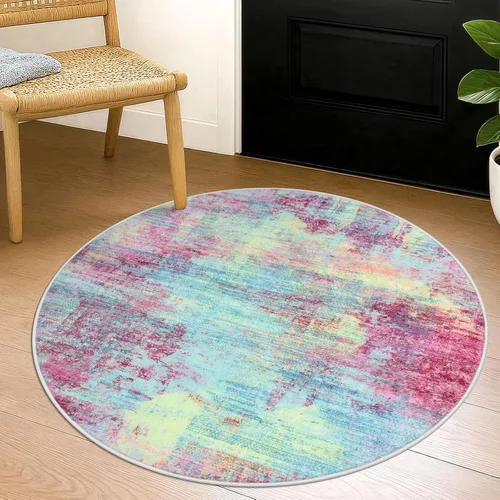 Miniatura 258 de IOHOUZE Alfombra pequeña abstracta de 2 x 3 pies, alfombra de entrada lavable para entrada interior, alfombras con respaldo de goma, alfombra gris