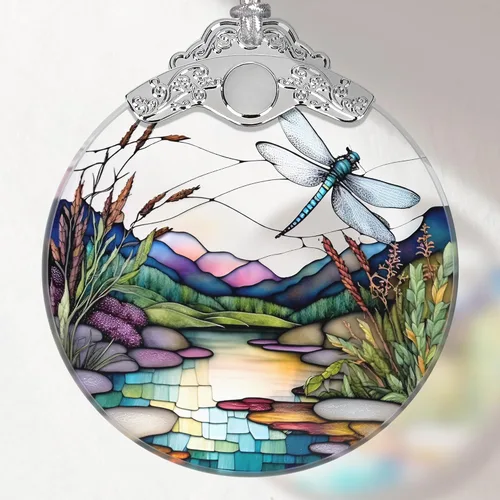 Miniatura 12 de Adorno de vitral, adornos de Navidad, decoraciones de árbol de Navidad, decoración de mariposa de Navidad, adornos de mariposa para árbol