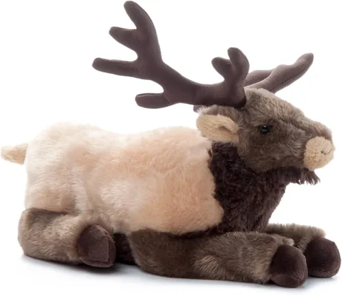 The Petting Zoo Peluche de alce, regalos para niños, animales salvajes del zoológico Onez, juguete de peluche de alce de 12 pulgadas