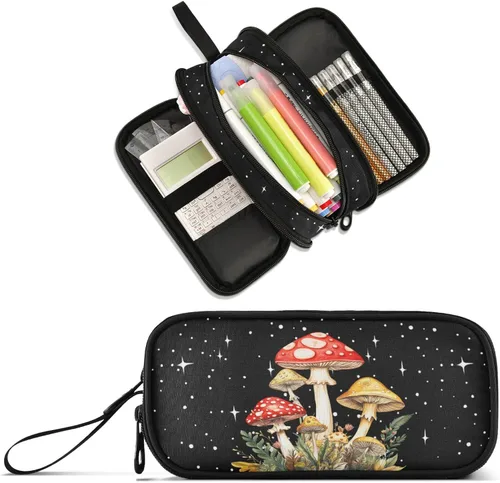 Miniatura 14 de Estuche para lápices de gran capacidad de los años 80 y 90, bolsa para lápices, oficina, escuela, bolsa grande para bolígrafos con almacenamiento