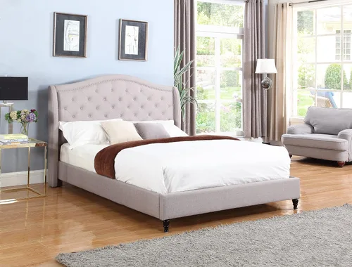 Miniatura 2 de Home Life Cama de plataforma, nueva, gris