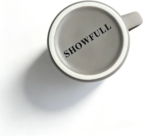 Miniatura 7 de Taza de café grande de 16 onzas, combinación de dos colores, taza de té grande de cerámica con mango cuadrado con moteado blanco para hombres y Negro