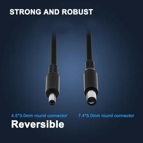 Miniatura 2 de Cargador de laptop de 65 W para Dell Inspiron 15 14 13 11 17 3000 5000 7000 Latitude - Doble punta de 0.177 in y 0.291 in incluido - Cable de fuente