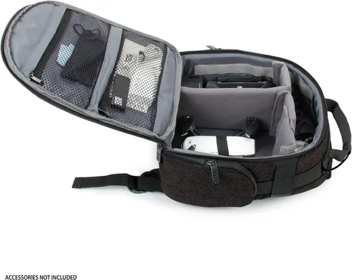 Miniatura 4 de USA Gear Mochila compacta para drones – Funda para dron cuadricóptero RC compatible con DJI Mini 4K, DJI Mini 3, AVIALOGIC, Controller y más Negro