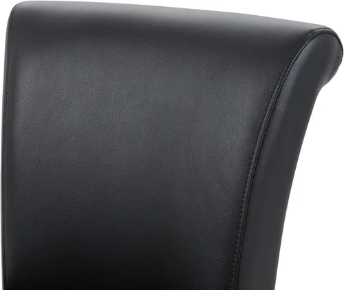 Miniatura 8 de CHITA Taburete giratorio de 26 pulgadas con altura de mostrador, taburete de bar tapizado moderno con respaldo certificado FSC de cuero sintético